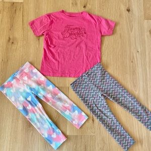 Case IH Hot Pink “Farmers Daughter” T-shirt w/ two pairs of leggings💗